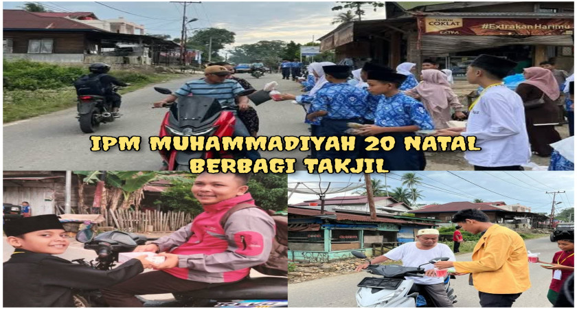 IPM MUHAMMADIYAH 20 NATAL TEBAR KEBERKAHAN DENGAN BERBAGI TAKJIL
