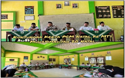 Kunjungan Kerja PCM Natal Ke MTs Muhammadiyah 20 Natal